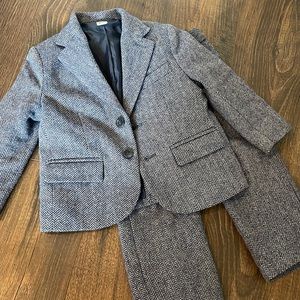 Janie & Jack boys navy wool suit